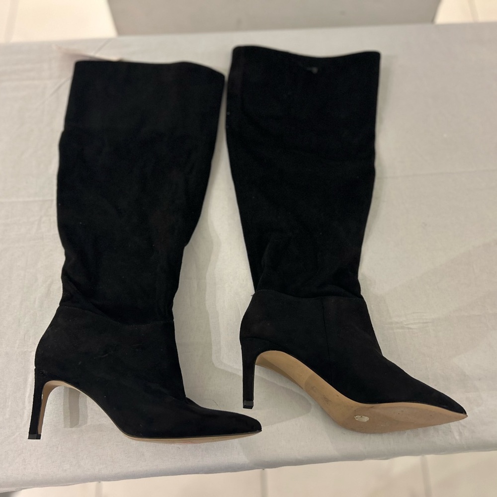 BCBGeneration Black Knee-High Pointed-Toe Stiletto Boots - Picture 6 of 8